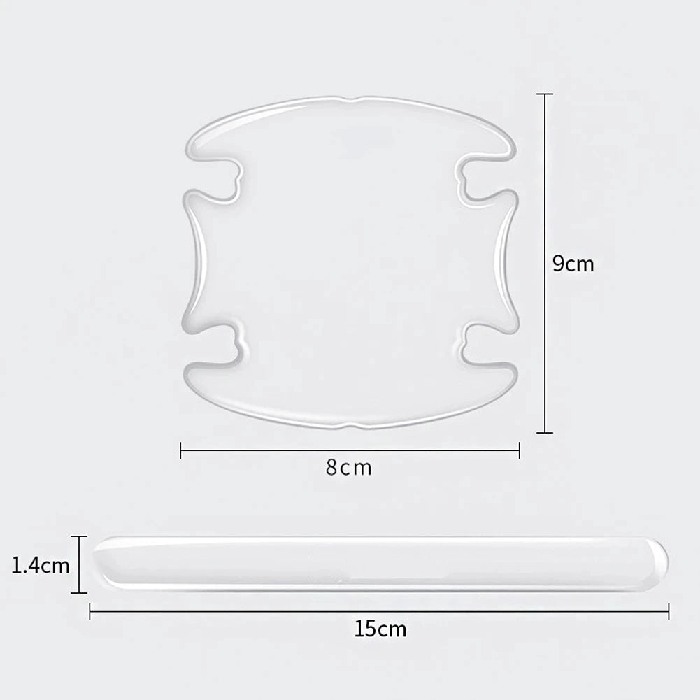 Car Invisible Transparent Protective Stickers Set Door Handle Bowl Rearview Mirror Edge Anti-scratch Protection Clear Strip