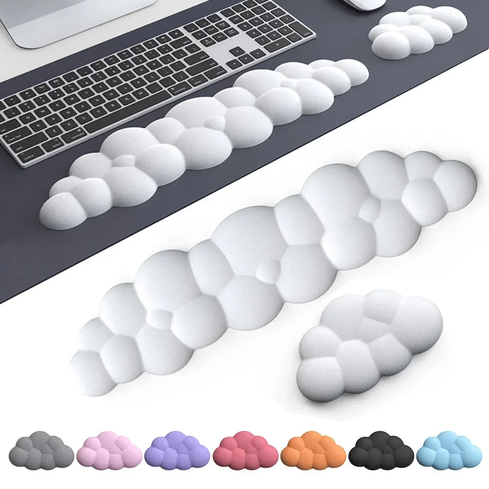 Cloud Shape Wrist Rest Pad Anti-Slip Desk Mat Memory Foam Palm Rest Ergonomic Mouse Pad Typing Wrist Rest Office Accessories
