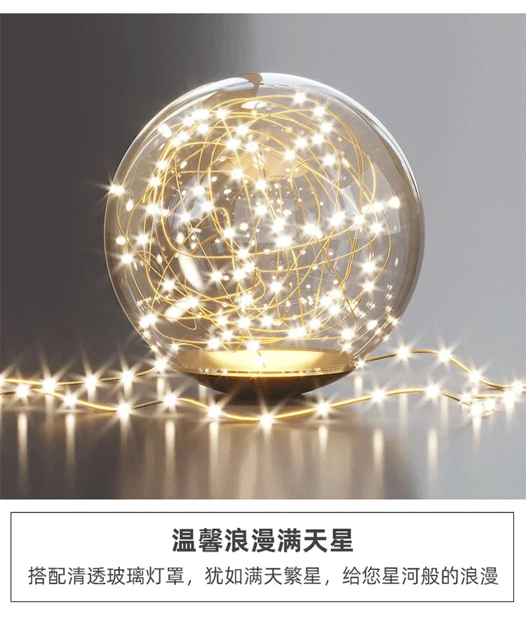 Nordic Living Room Modern Simple Atmospheric Luxury Ceiling Light Romantic Starry Sky Crystal Hall Chandelier Creative Black Art