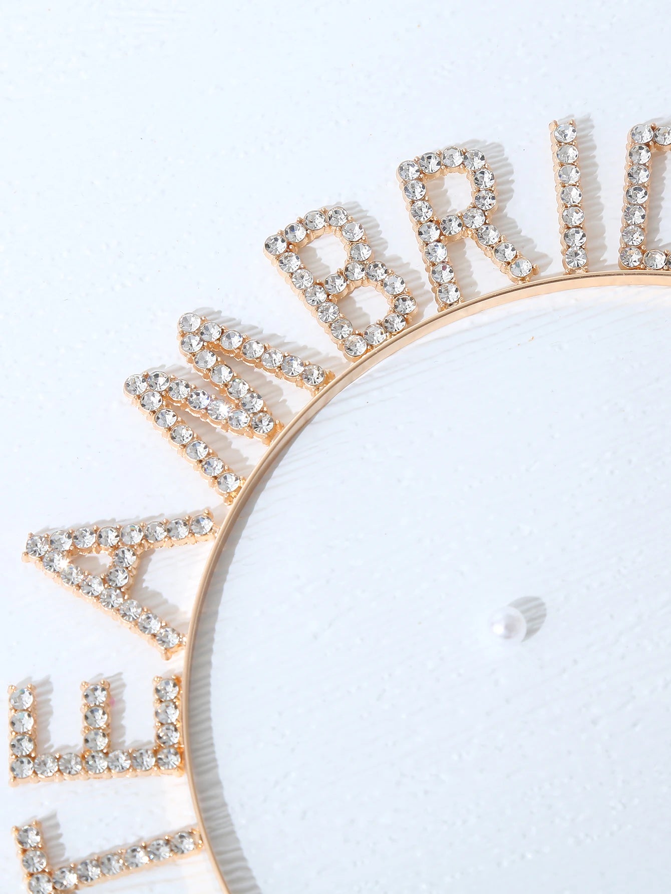 1 Team Bride Monogram Alloy Sparkling Rhinestone Wedding Accessory Bridal Headband