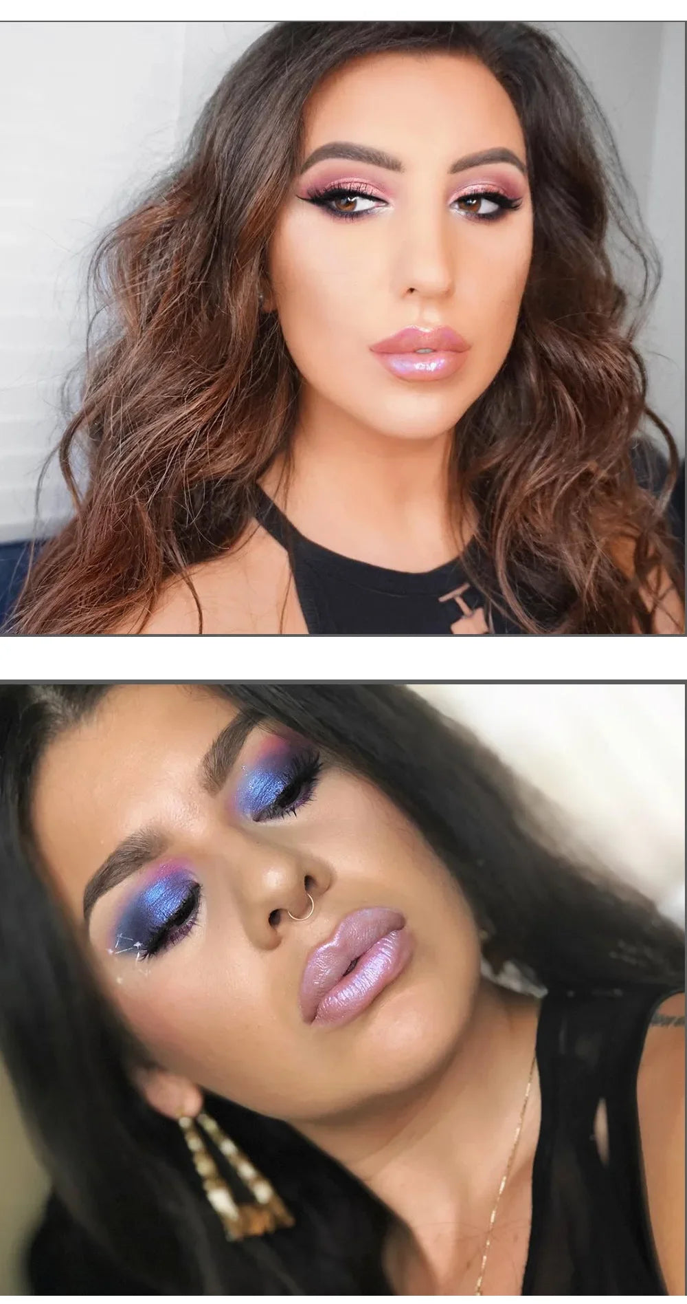 6 Colors Laser Holographic Lip Gloss Liquid Lipstick Mermaid Pigment Longlasting Glitter Lipgloss Waterproof Metallic Lip Makeup
