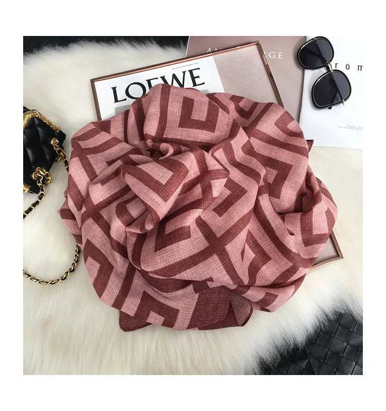 Scarf Women Luxury Brand Winter Cotton Hijab Head Scarves Bandana Female Foulard Pashmina Cheveux Bufanda Shawls And Wraps