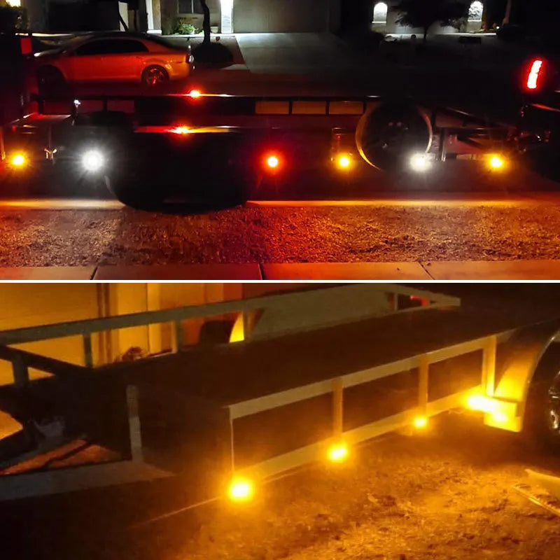 4pcs 12V 24V LED Tail Brake Light Turn Signal Light Flowing Water Side Lamp Warning Lamp For Car Trailer Truck Tractor ATV UTV