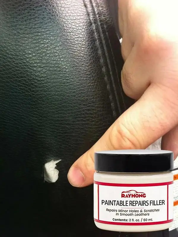 Leather Filling Paste 60ml Natural Leather Filler Repair Compound Leather Restoration Cream For Tears Crack Burns Holes Filler