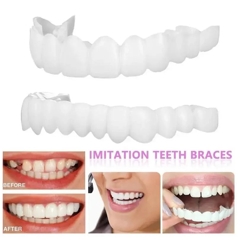 Sdatter Snap On Teeth Veneers Dentures For Men And Women Cover The Teeth Instant Confident Smile Temporary Teeth Oral Hygiene To