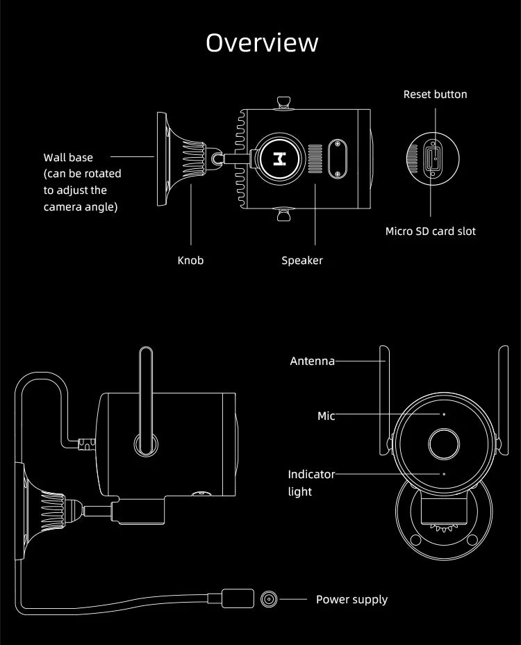 IMILAB Global Wifi Smart Outdoor Camera EC5 EC3 lite 2K Video Surveillance Floodlight Night Vision 360° Tracking For Mi Home APP