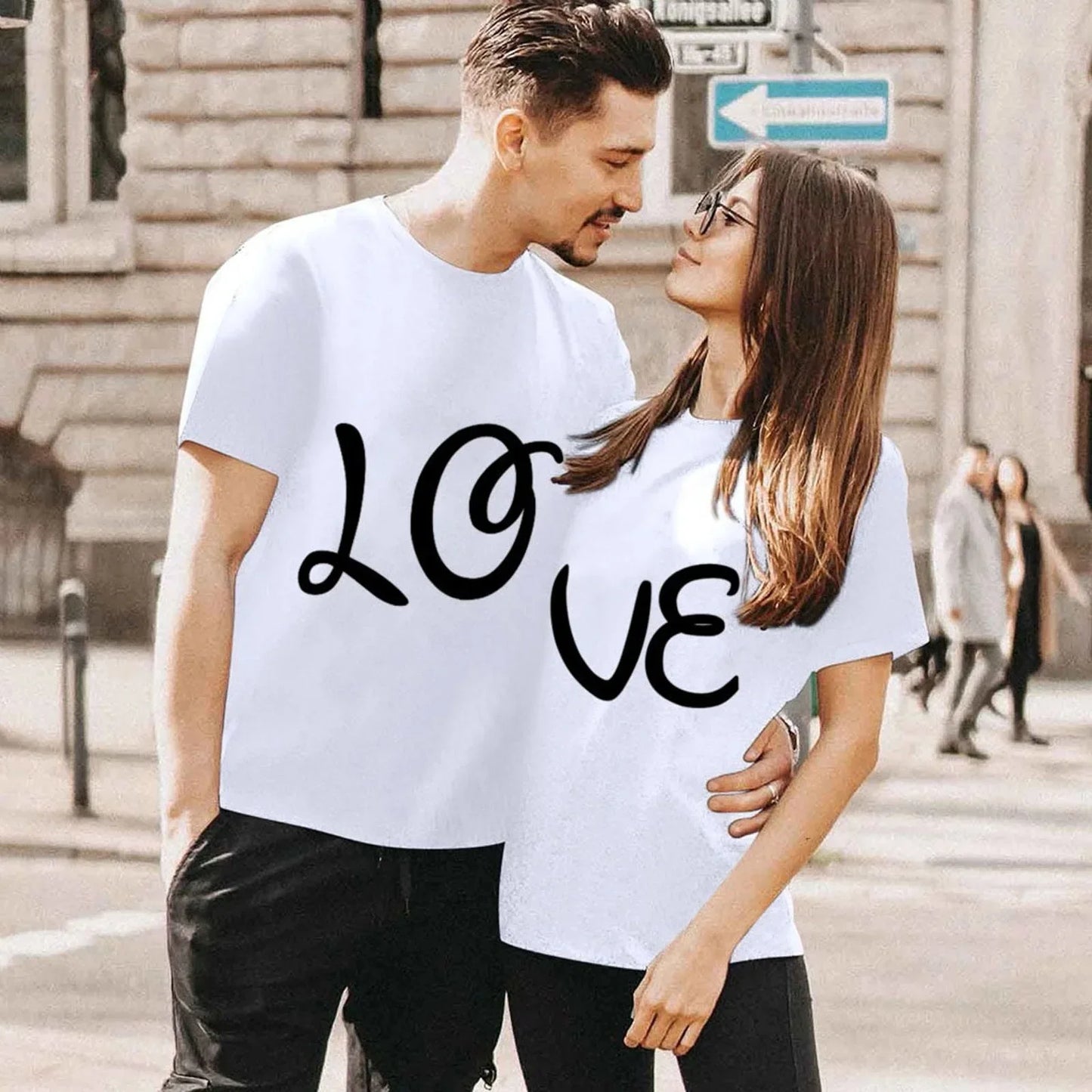 King Queen Couples T Shirt Combination Love Print Couple Tshirt Summer Fashion Woman T-shirt Casual O-Neck Tops Lovers Tee Shirt