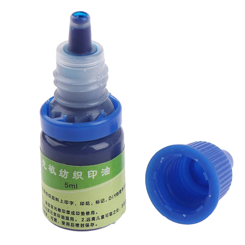 5ml Ink Waterproof Ink Special Ink For Students Children Name Stamp Textile Clothes Printing On Clothing Wash Not Fade