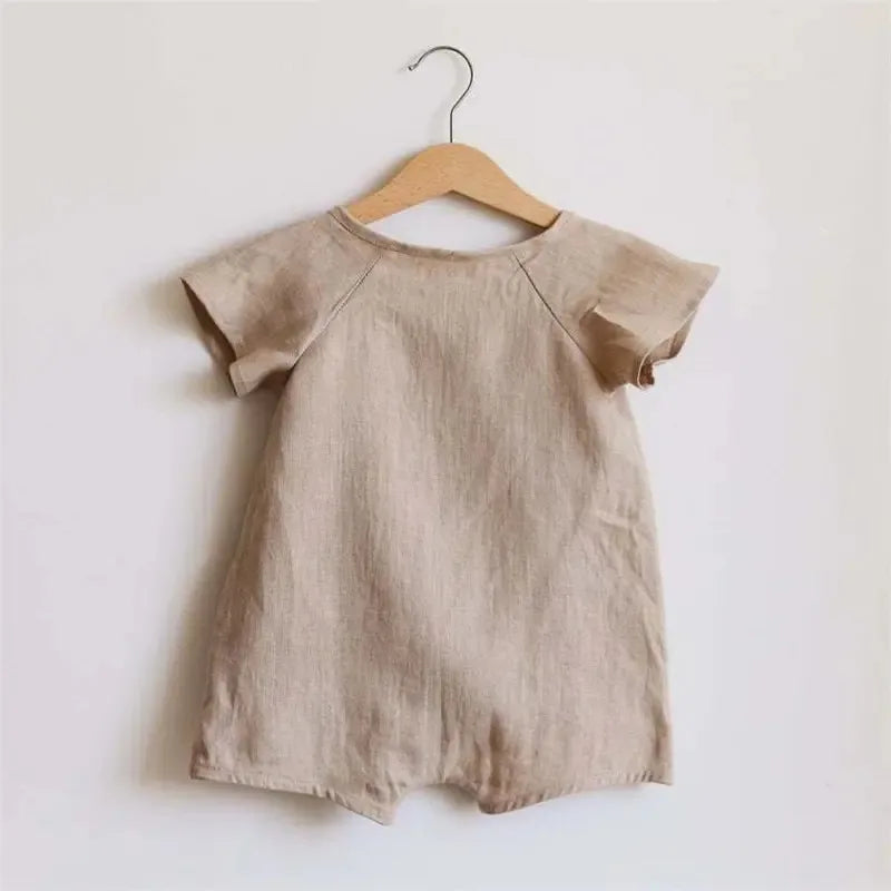 Summer Infant Baby Boys Girls Romper Solid Super Soft Cotton Baby Playsuit Jumpsuit