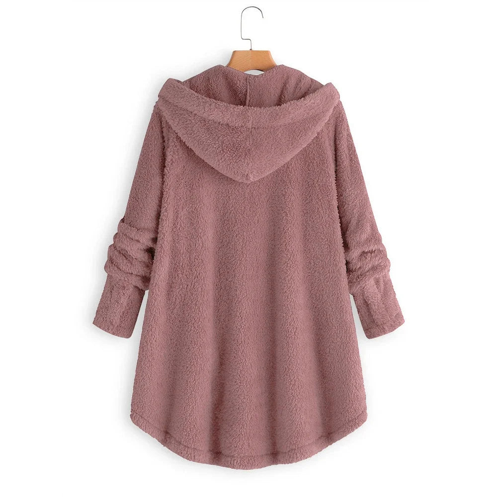 Hooded Coat for Women Clothing 2023 Autumn Winter Overcoat Ladies Solid Fashion Korean Black Outerwear Elegant Female Y2K Jacket