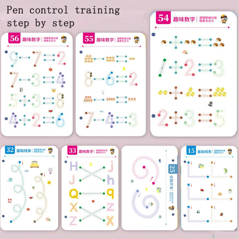 Practice Copybook Control Training Book Magical Tracing Workbook Reusable Magic Children Montessori Drawing Education Stationery