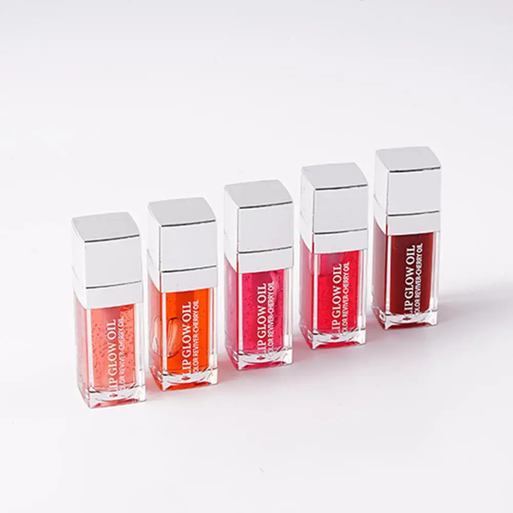 Crystal Jelly Moisturizing Lip Oil Plumping Lip Gloss Makeup Sexy Plump Lip Glow Oil Tinted Lip Plumper