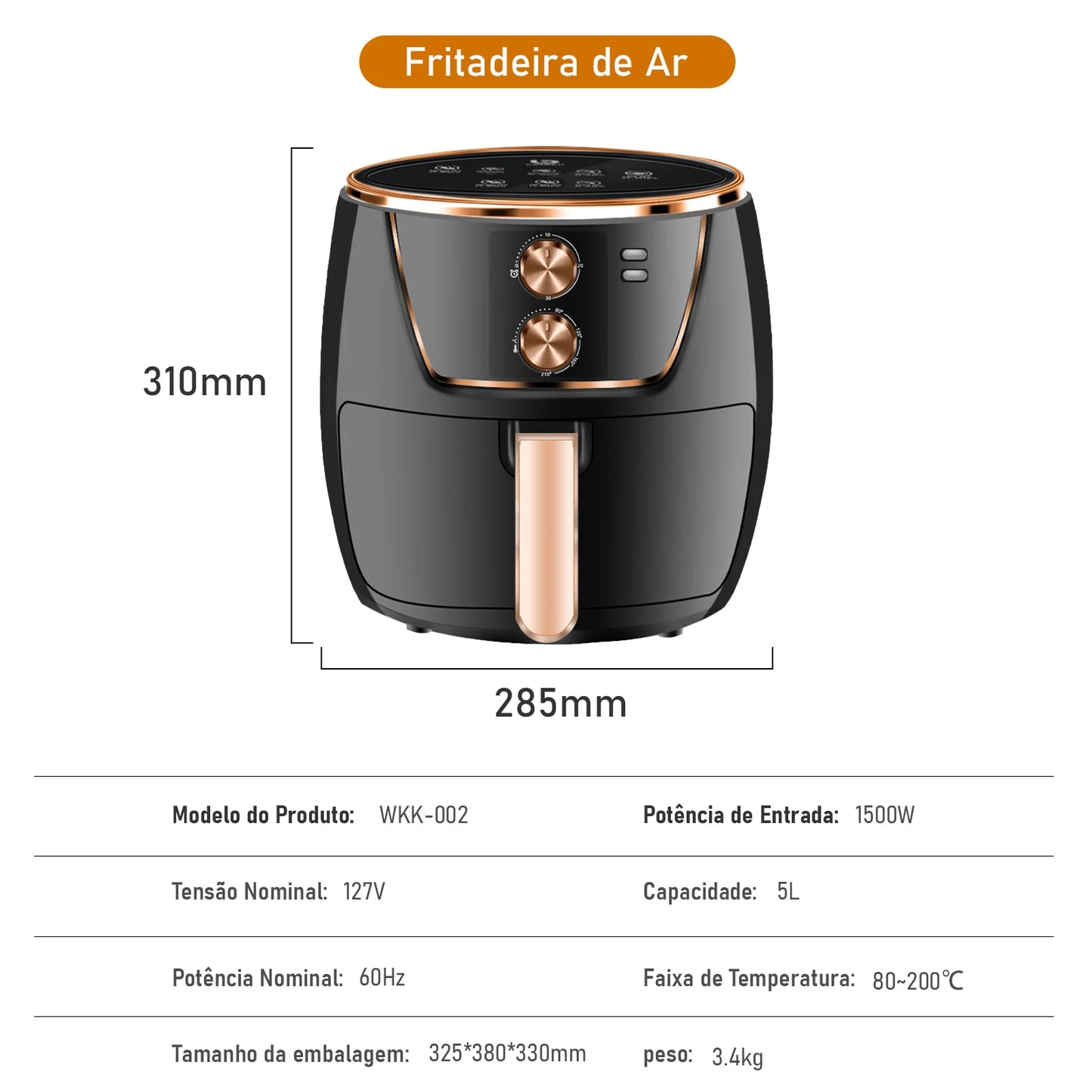 Air Friyer Air Fryer Promotion Brazil Gift Air Fryer Air Fryer Electric Fryer Air Fryer Air Fryer Free Shipping