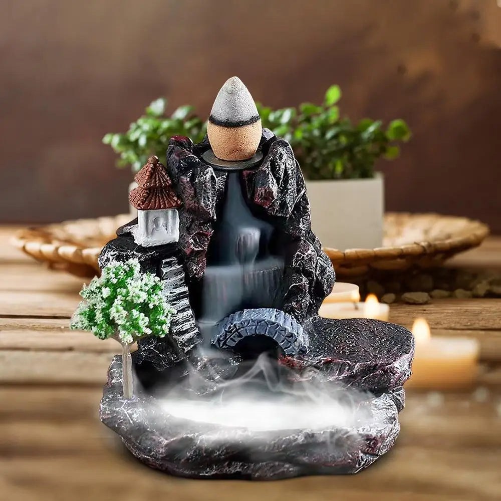 Home Waterfall Backflow Incense Burner Innovative Backflow Incense Burner Aromatherapy Ornament Home Decor For Office Yoga
