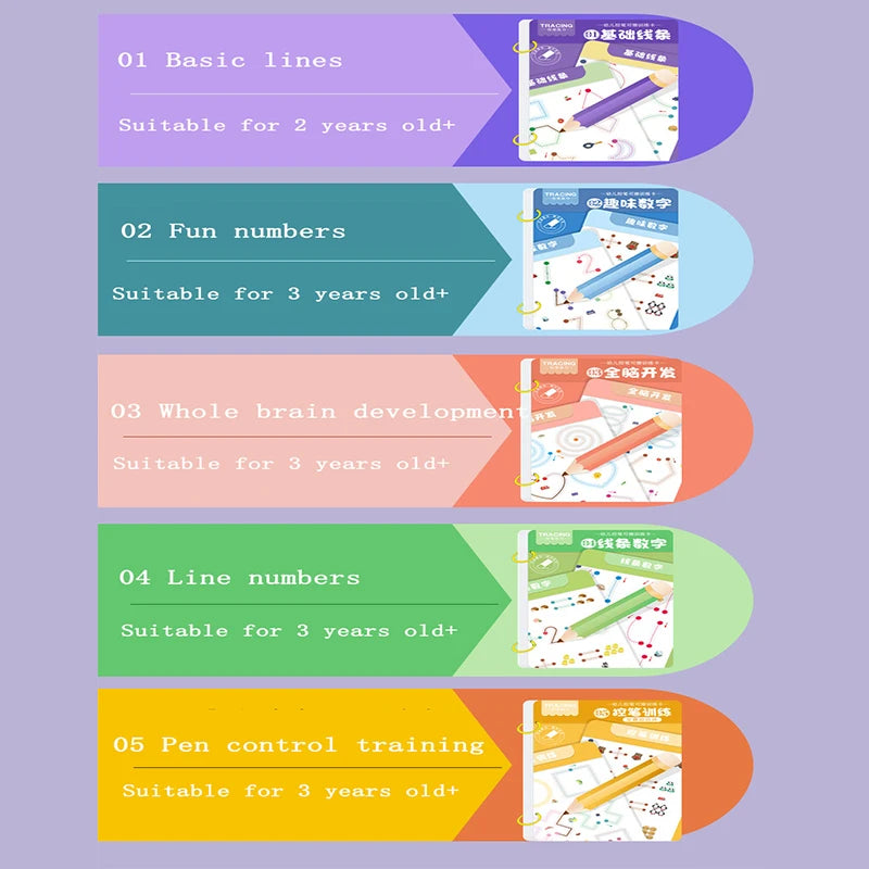 Practice Copybook Control Training Book Magical Tracing Workbook Reusable Magic Children Montessori Drawing Education Stationery