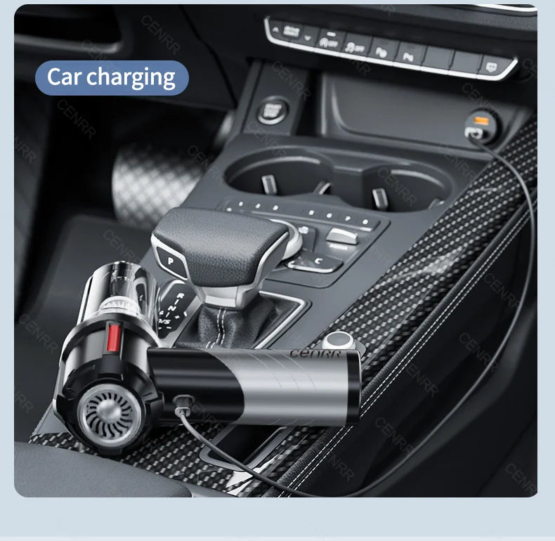 CENRR 998000PA Car Vacuum Cleaner Portable Handheld Wireless Strong Suction Car Cleaner Cleaning Machine Mini Vacuum Cleaner