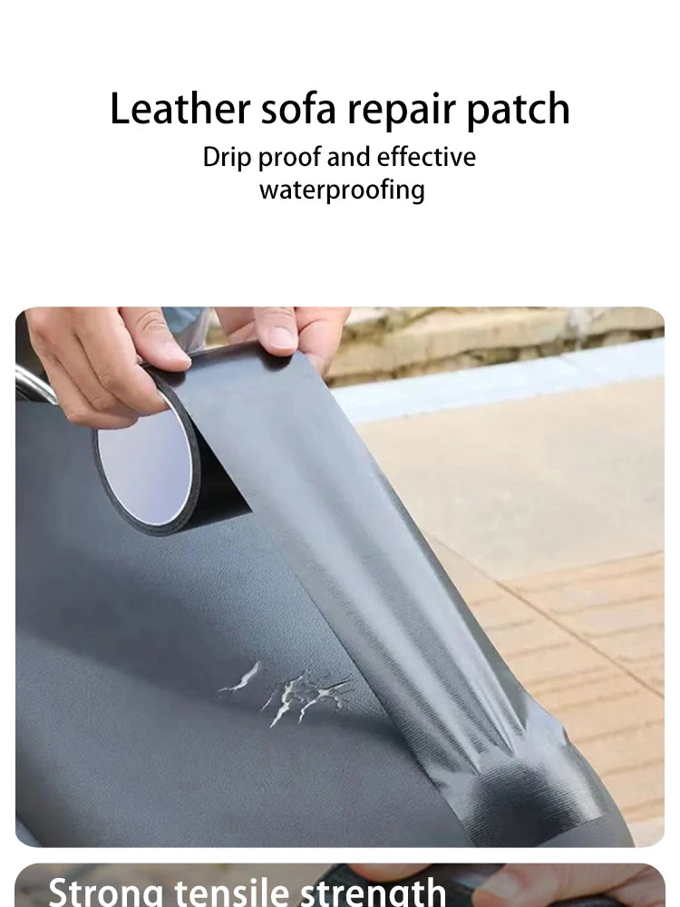 Cloth Base Tape High Viscosity Multifunctional Seat Cushion Sofa Chair Black Leather Repair Waterproof Tape