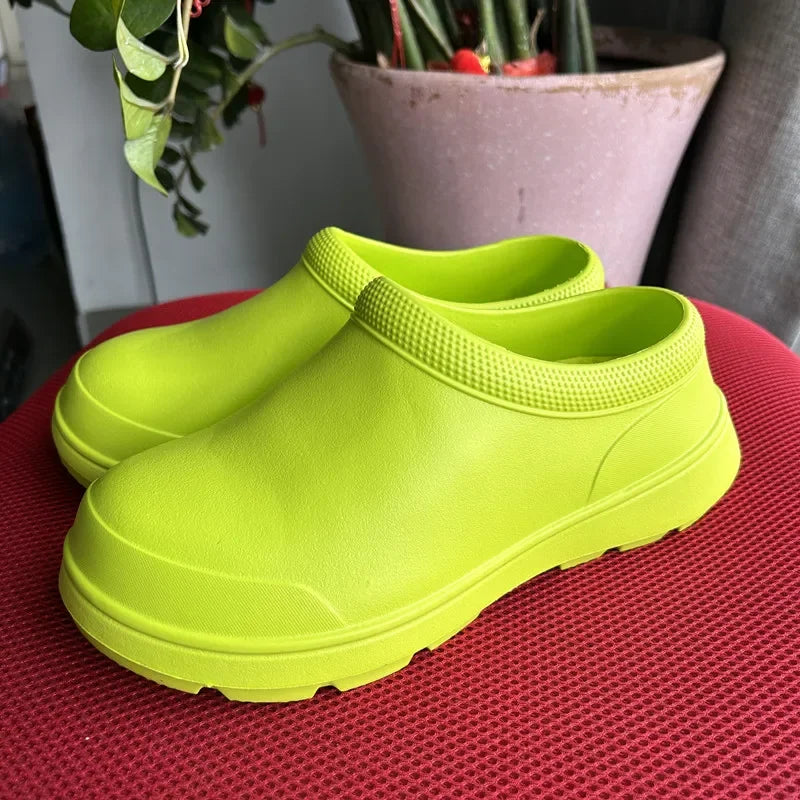 Kitchen Shoes Men Garden Clogs Outdoor Casual Waterproof Rain Shoes Non-slip Restaurant Work Shoes Oil-proof Chef Shoe