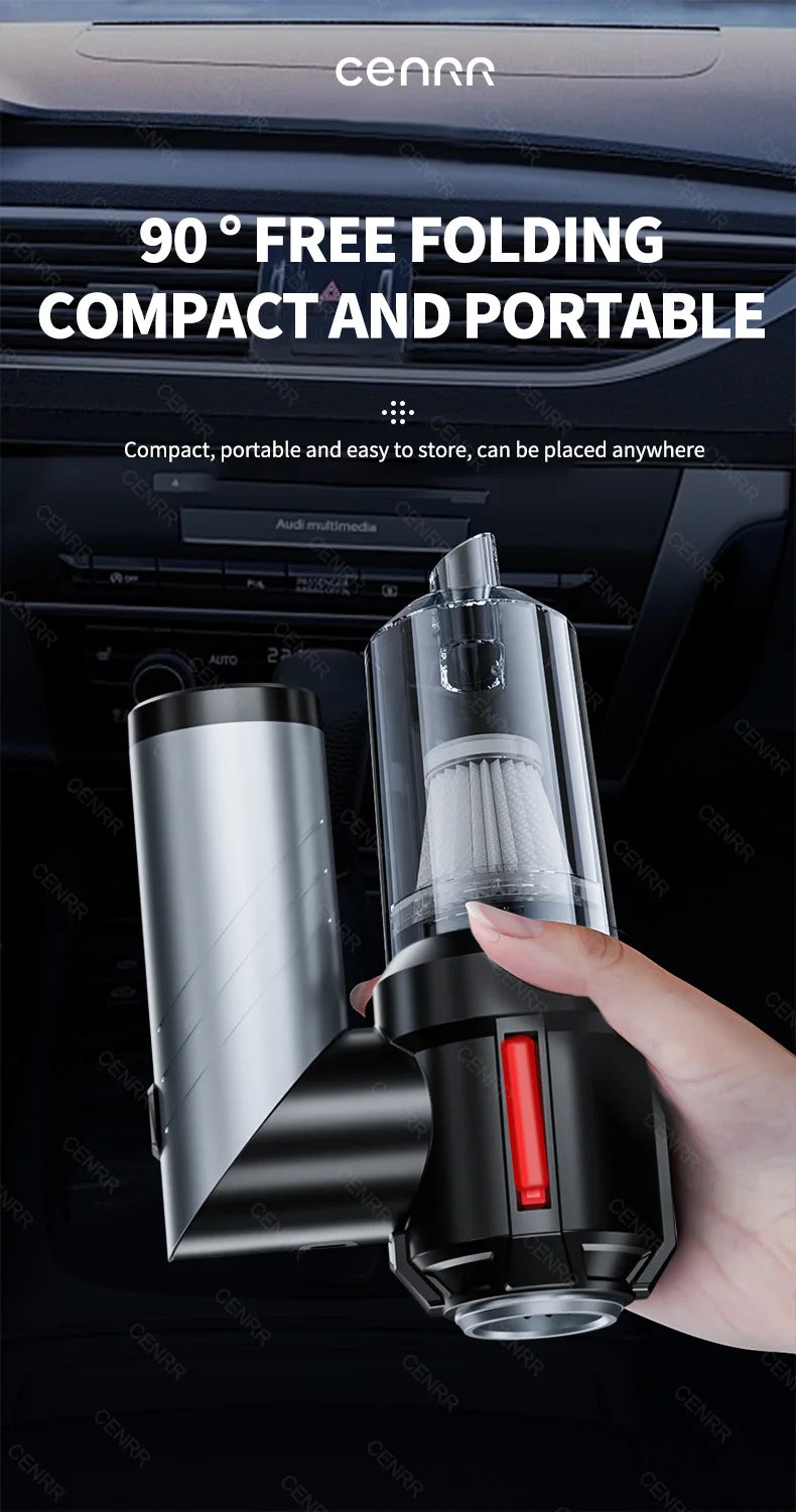 CENRR 998000PA Car Vacuum Cleaner Portable Handheld Wireless Strong Suction Car Cleaner Cleaning Machine Mini Vacuum Cleaner