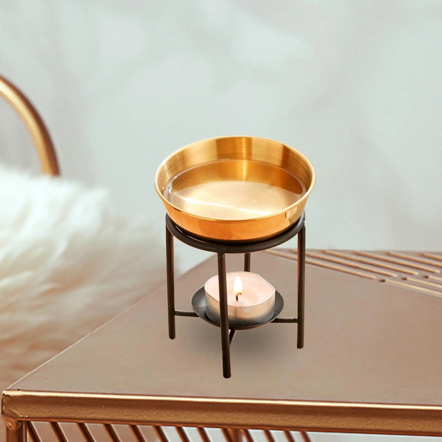 Essential Oil Burner Decorative Essential Oil Diffuser Wax Melt Burner Fragrance for Yoga Valentines Day Restaurant Office