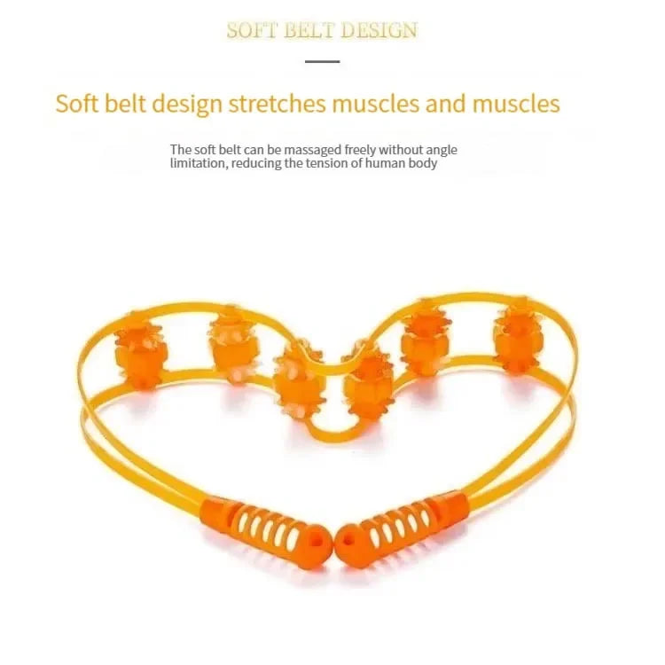 Back Massager Rollers Rope for Back and Neck Manual Massage with Muscle Recovery Massage Tools Relaxation Relief Stress Массажер