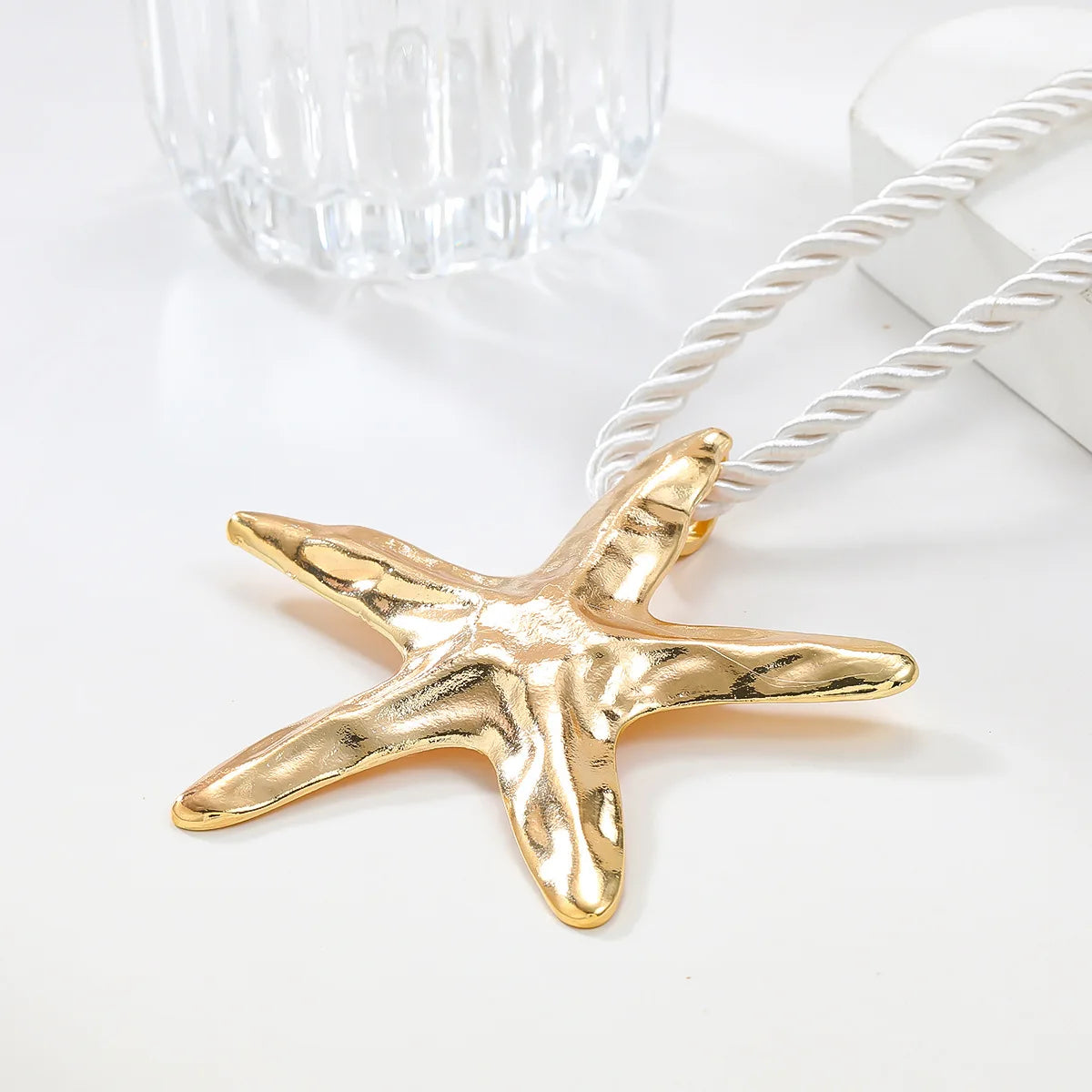 2024 New Starfish Pendant Necklace for Women Boho Summer Beach Party Accessories Vintage Metal Star Choker Neck Jewelry Gifts
