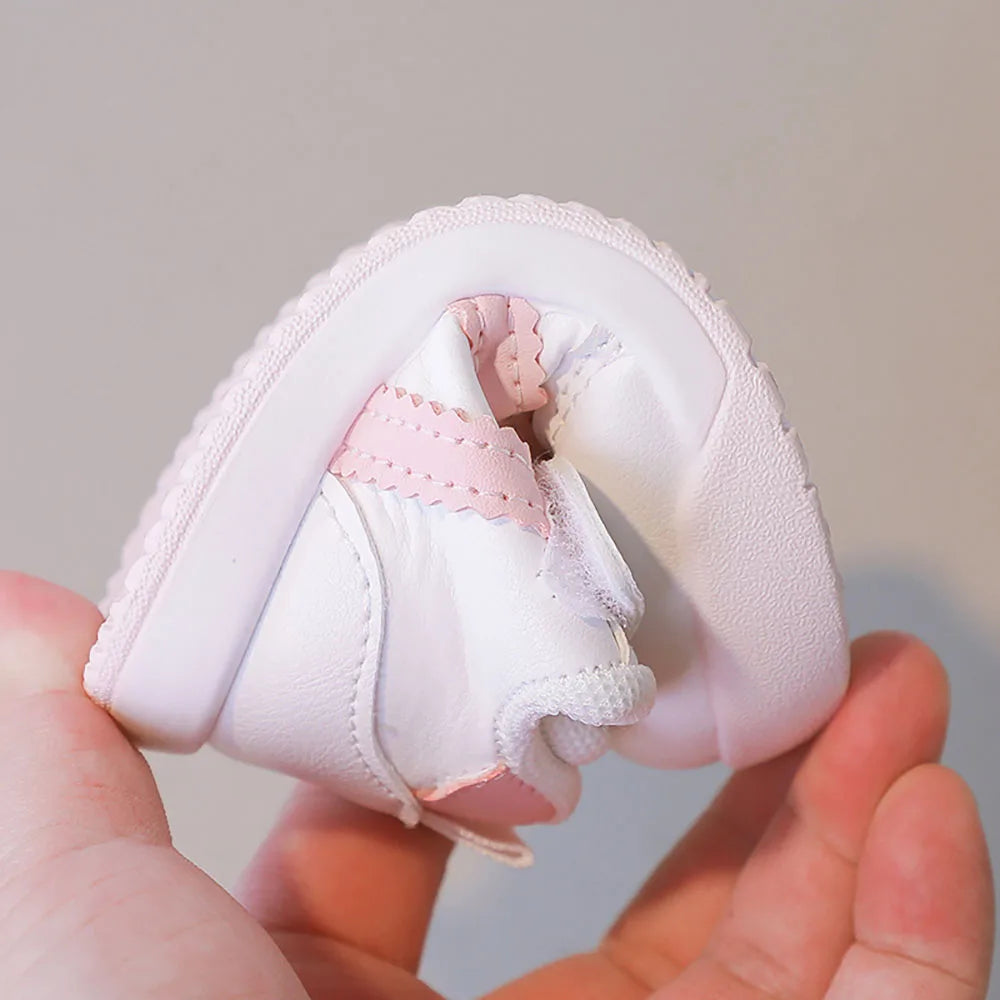 Autumn Children's Sport Shoes PU Leather Toddler Shoes For Baby Cute Rabbit Sneakers For Kids 2024 Trend Fashion Tennis Shoes