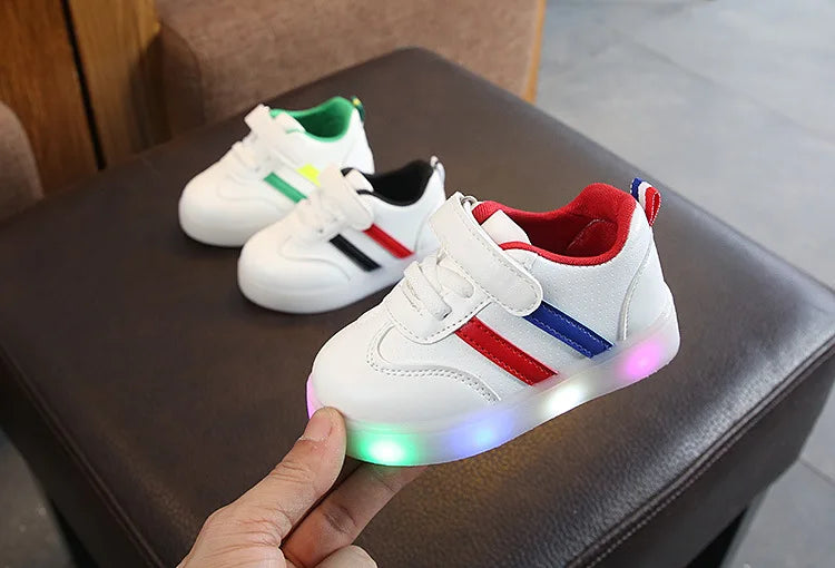 Kid Tennis 2024 Spring and Autumn Children LED Sneakers Boys Glowing Shoes Kids Baby Girls Toddler Shoes with Light Up Luminous