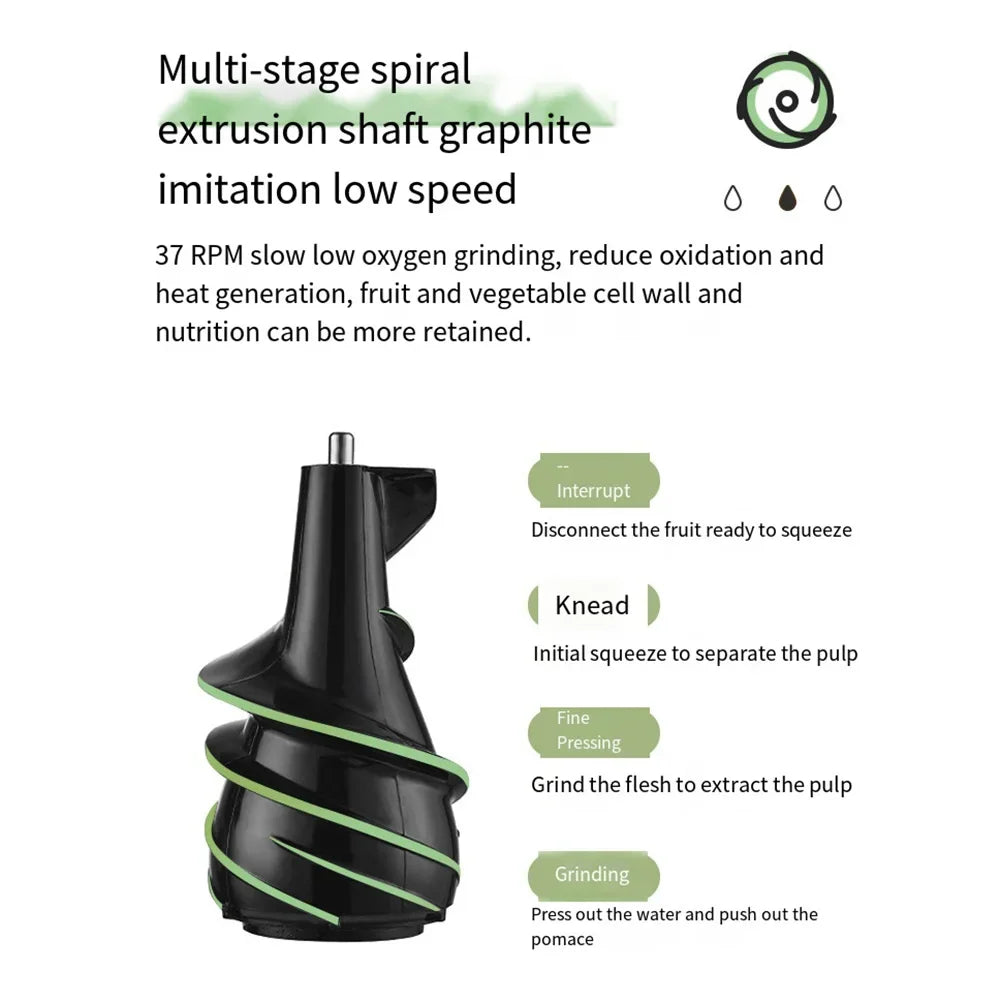 Houselin Slow Cold Press Juicer Machines Vegetable and Fruit, 500W Slow Masticating Juicer Machines with 7-inch Large Feed Chute