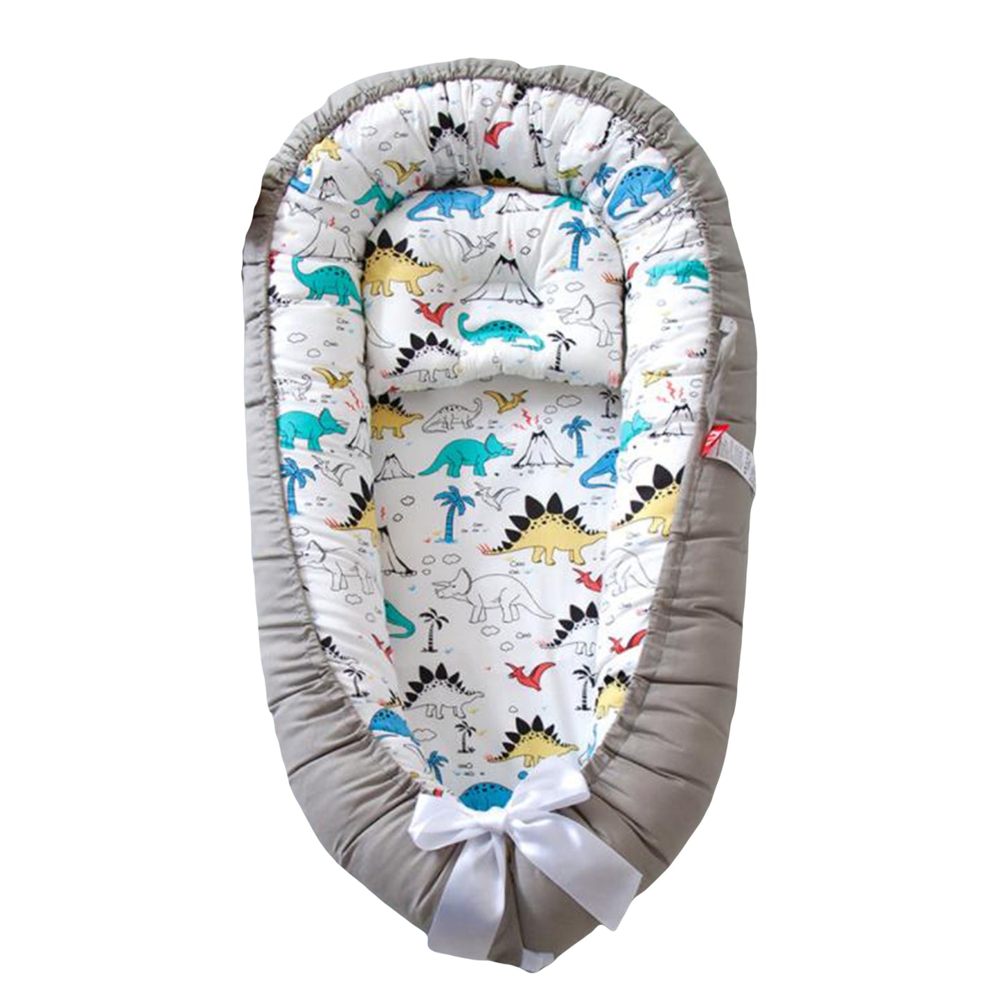 Baby Bed Foldable Washable Floral Print Baby Cot Infant Bassinet with Pillow Bedding Sets for Boys Girls 9 Colors