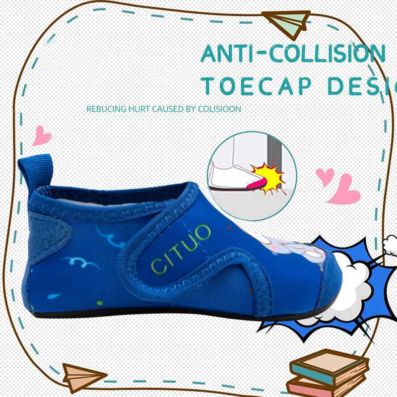 Kids Socks Shoes Children Cute Cartoon Slippers Boy Girls Indoor Shoes Soft Rubber Sole Child Floor Sneakers