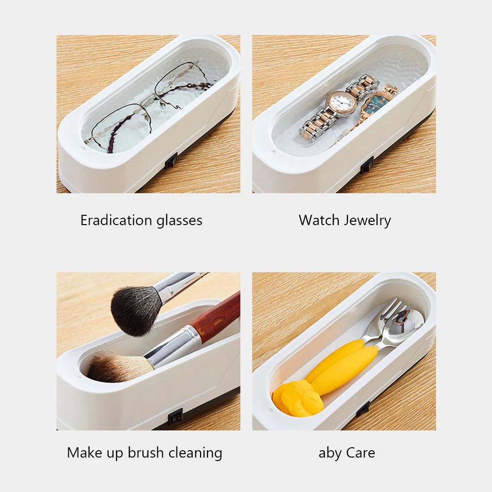 Plastic Vibration Wash Cleaner Multipurpose Ultrasonic Cleaner Washer Portable Electric Simple Operation for Everyday Objects