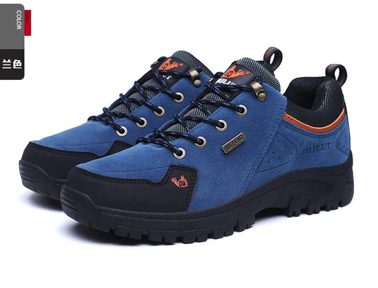 High Quality Outdoor Walking Sneakers Rubber Sole Suede Leather Men Hiking Shoes Durable Leather Climbing Shoes Zapatillas 36-47