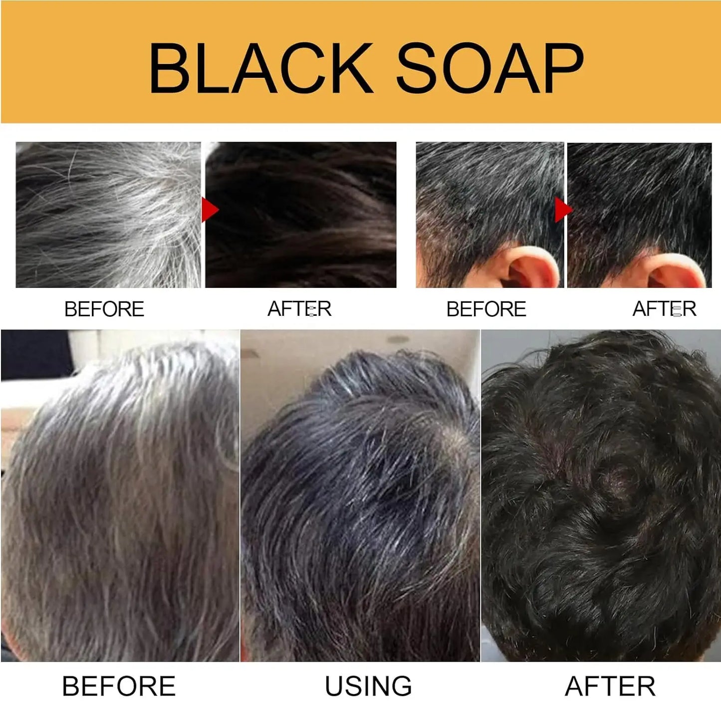 Grey Coverage Bar Shampoo Repair Gray White Hair Color Treatment Smoothing Nourishing Anti Dandruff Natural Hair Darkening Soap