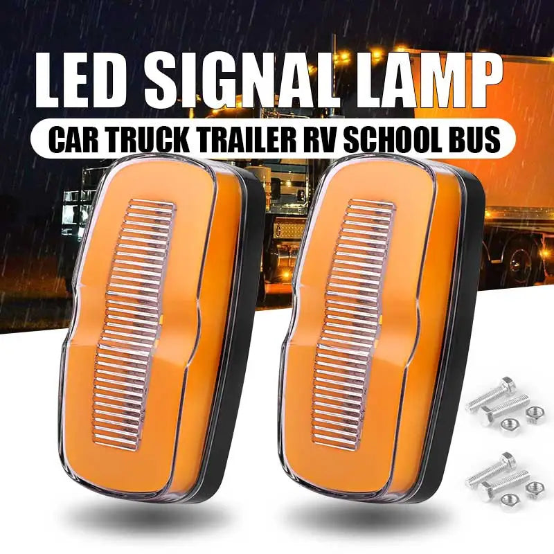 4pcs 12V 24V LED Tail Brake Light Turn Signal Light Flowing Water Side Lamp Warning Lamp For Car Trailer Truck Tractor ATV UTV