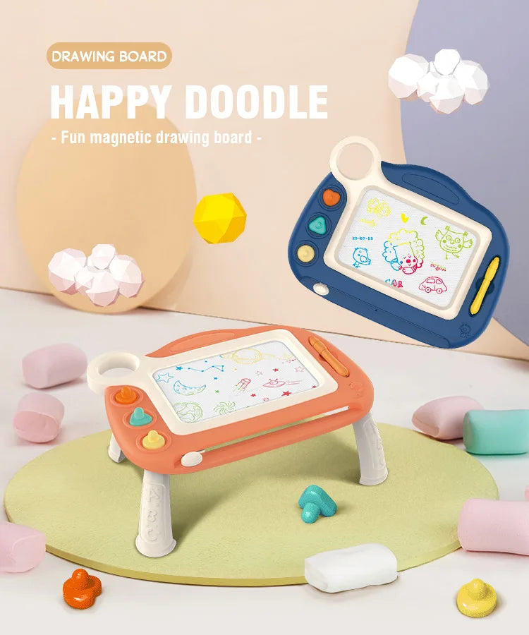 Magnetic Kids Drawing Table Painting Board Graffiti Board Preschool Toys With Table Legs Erasable Writing Board Christmas Gift