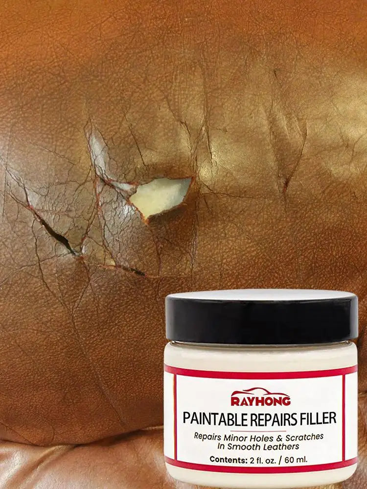 Leather Filling Paste 60ml Natural Leather Filler Repair Compound Leather Restoration Cream For Tears Crack Burns Holes Filler