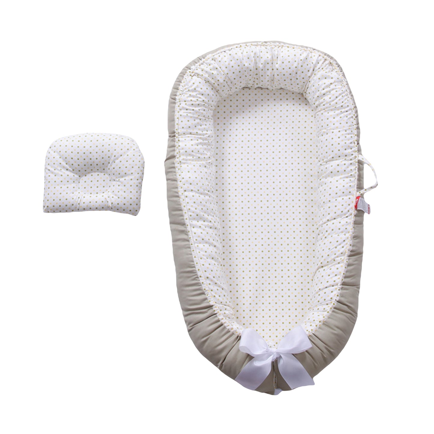 Baby Bed Foldable Washable Floral Print Baby Cot Infant Bassinet with Pillow Bedding Sets for Boys Girls 9 Colors