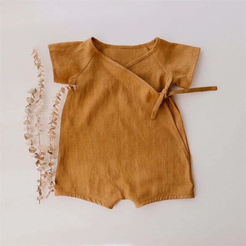 Summer Infant Baby Boys Girls Romper Solid Super Soft Cotton Baby Playsuit Jumpsuit