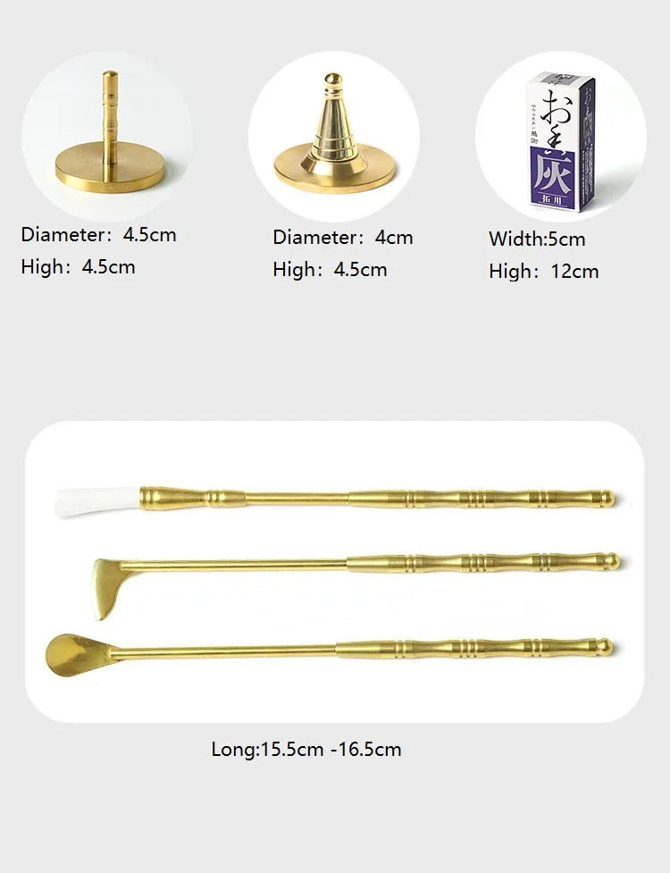 DIY Aromatherapy Set Brass Incense Burner Making Kit Incense Mold Stand Yoga Meditation Study Home Aromatherapy Ornaments