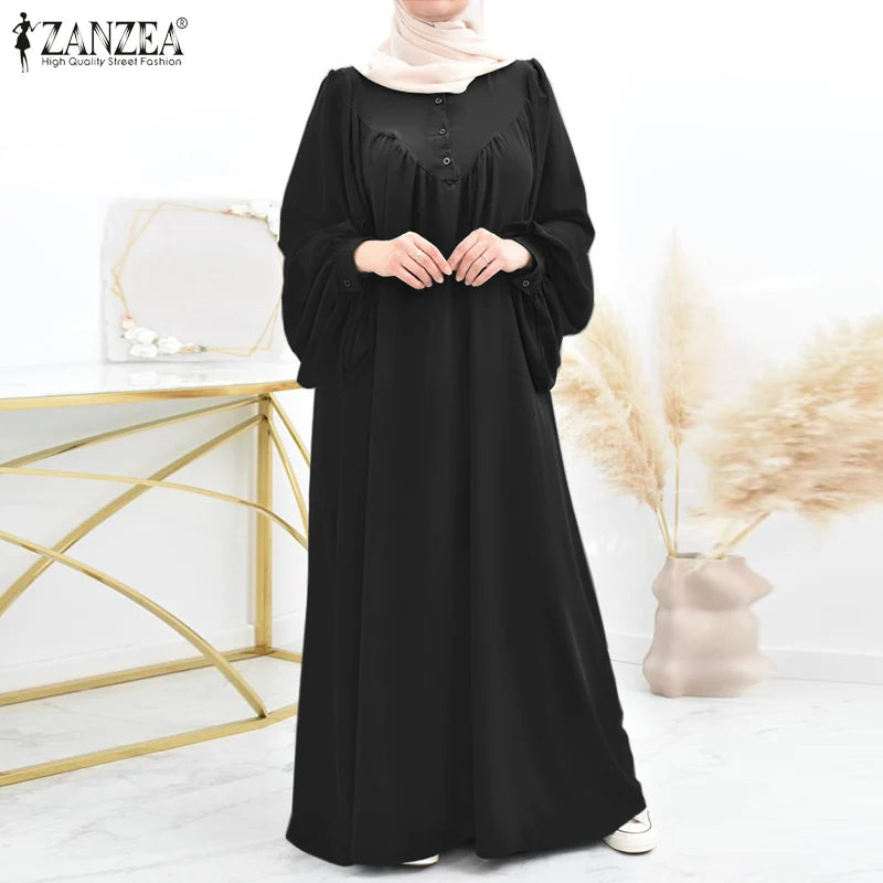 Turkey Abaya Oversize Robe Muslim Hijab Long Dress Eid Mubarek Abayas For Women Isamic Clothing Puff Sleeve Maxi Vestidos Kaftan
