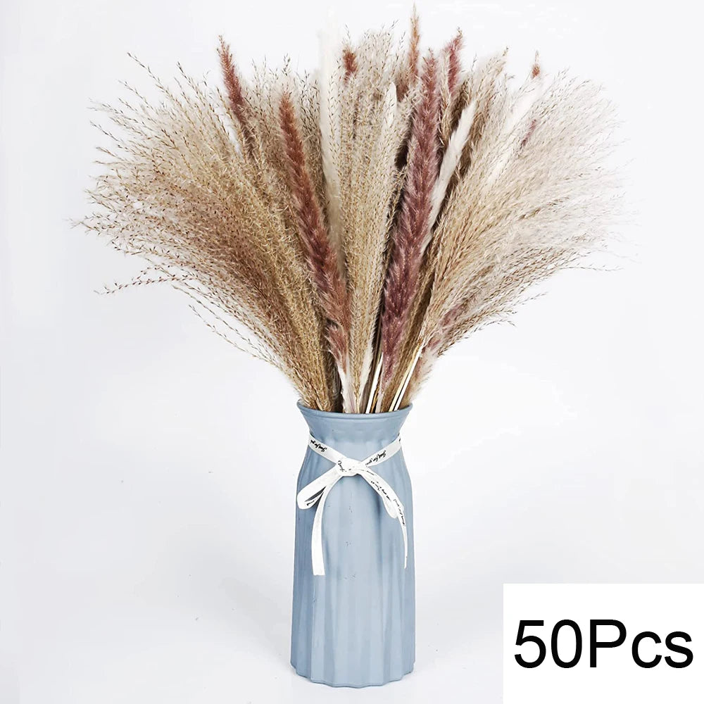 Pampas Grass Decor Boho Home Decor Bouquet Natural Fluffy Dried Flowers for Wedding Floral Arrangements Wall Farmhouse Table Dec