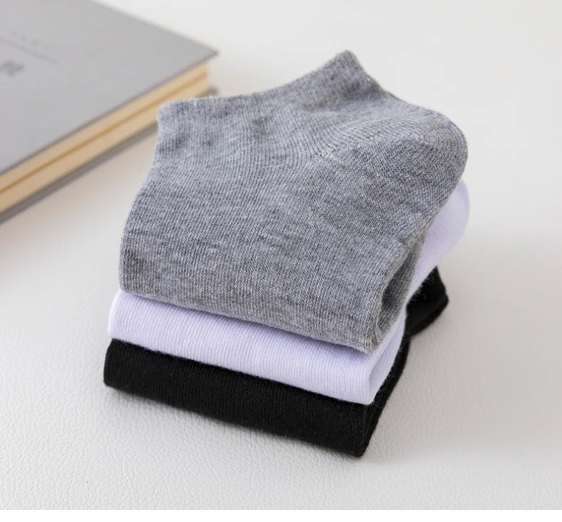 Unisex 40/20/10 Pairs of Solid Color Socks, Soft and Lightweight Ankle Socks, WOMEN'S Casual Boat Socks, Low Cut Ankle Socks