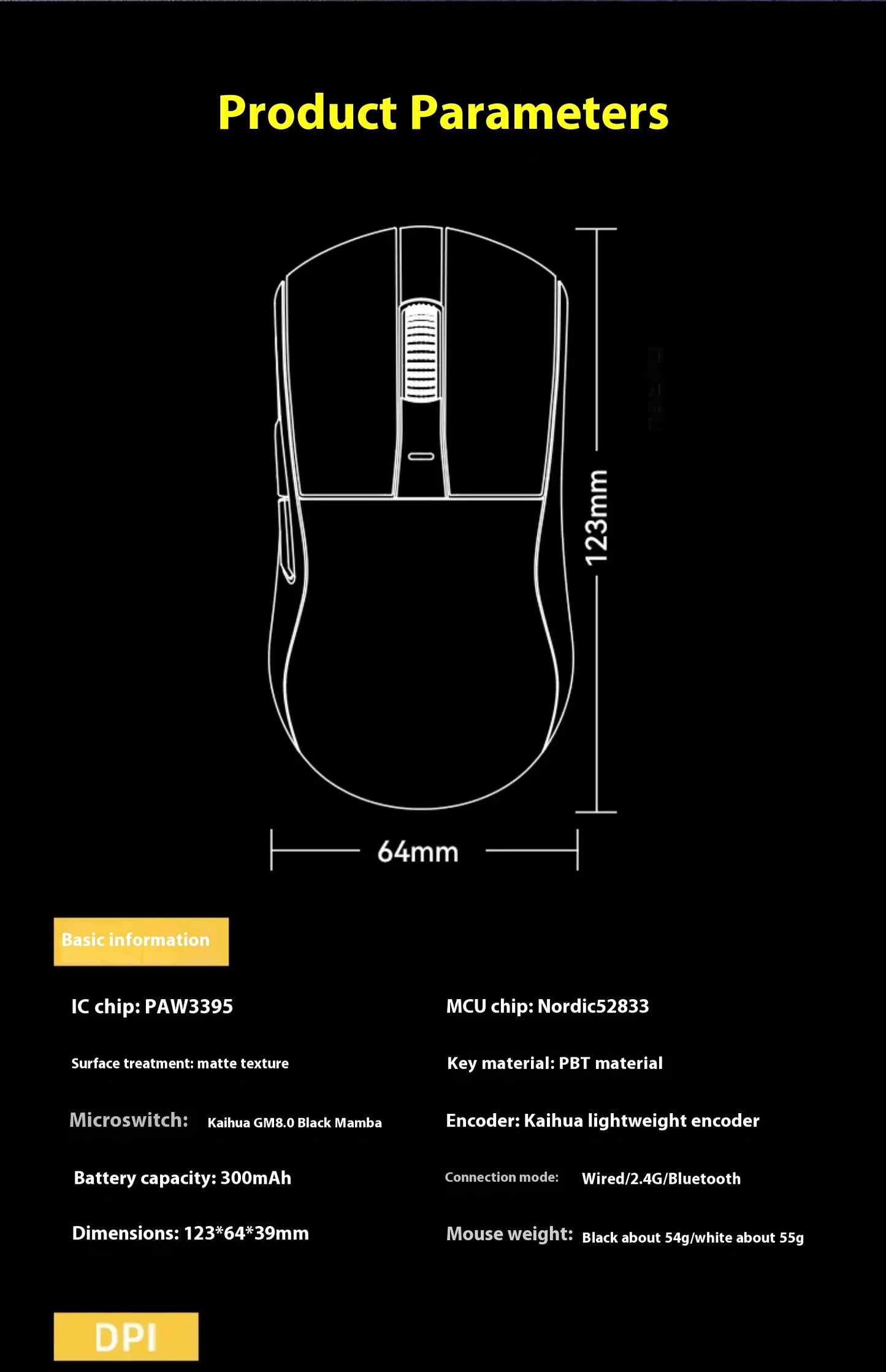 Dareu A950 PRO Mouse 4k PAW3395 Wireless Bluetooth portable Tri-Mode RGB Gaming Mouse For Computer Keyboard Pc Office Mice Gif