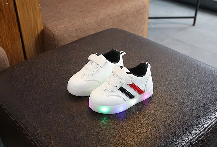 Kid Tennis 2024 Spring and Autumn Children LED Sneakers Boys Glowing Shoes Kids Baby Girls Toddler Shoes with Light Up Luminous