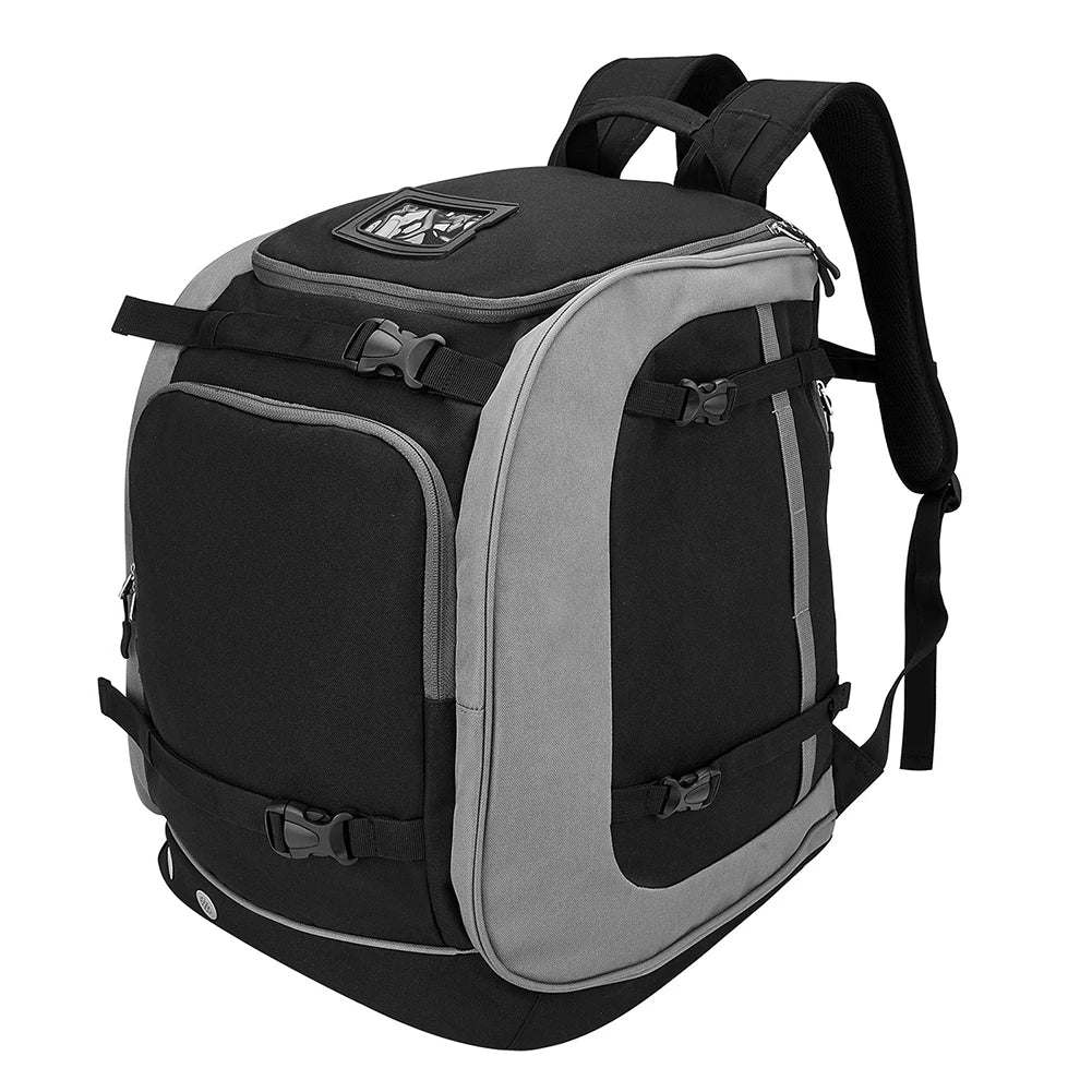 65L Ski Boot Travel Backpack Large Capacity Ski Boot Bag Durable Storage Backpack For Ski Helmet Goggles Snowboard 21x15x13 In