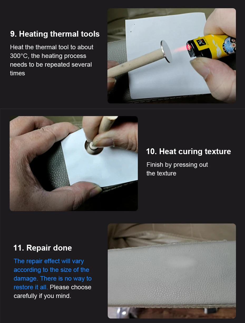 Car Liquid Leather Repair Kit Leather Skin Refurbish Tools For Car Seat Coats Sofa Holes Scratches Cracks Restoration