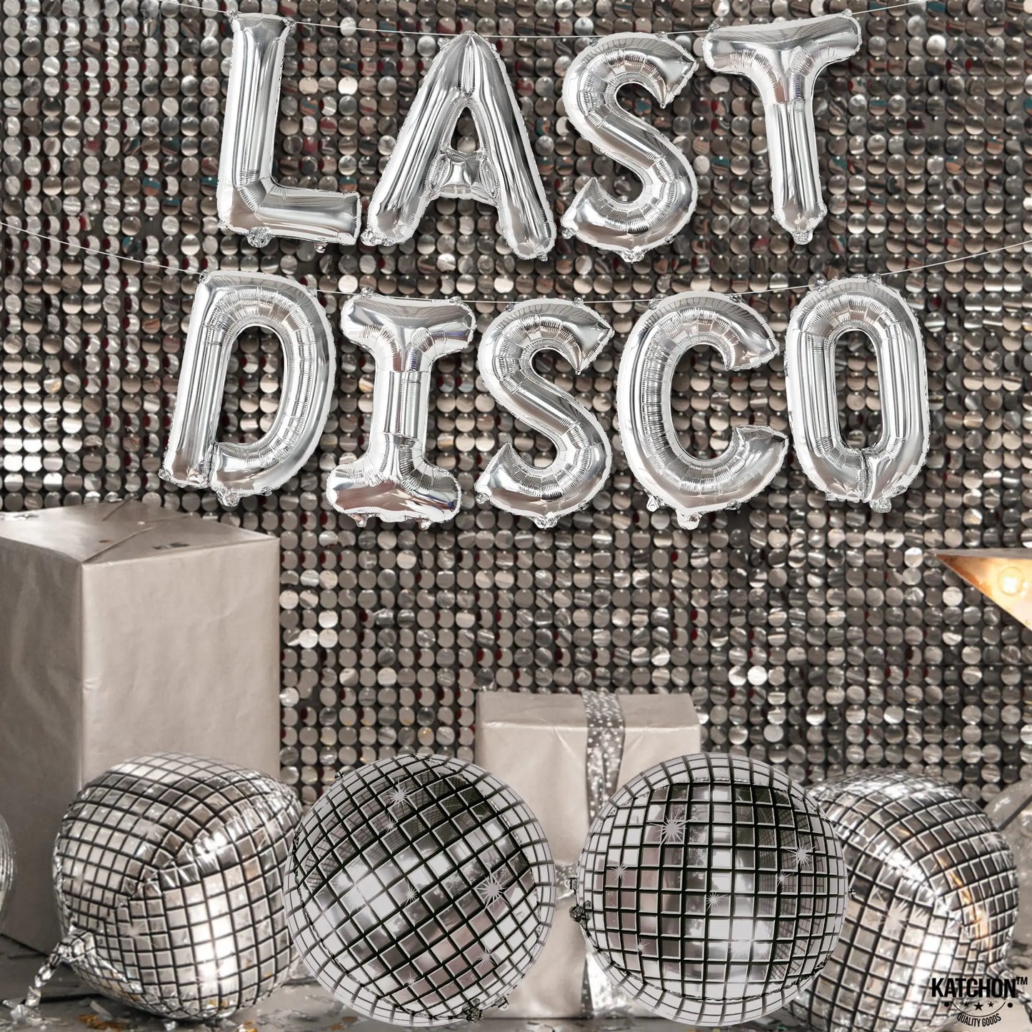 Silver Last Disco Balloons Disco Bachelorette Party Disco Ball Balloon Bridal Shower Dancing Queen Party Decorations Supplies