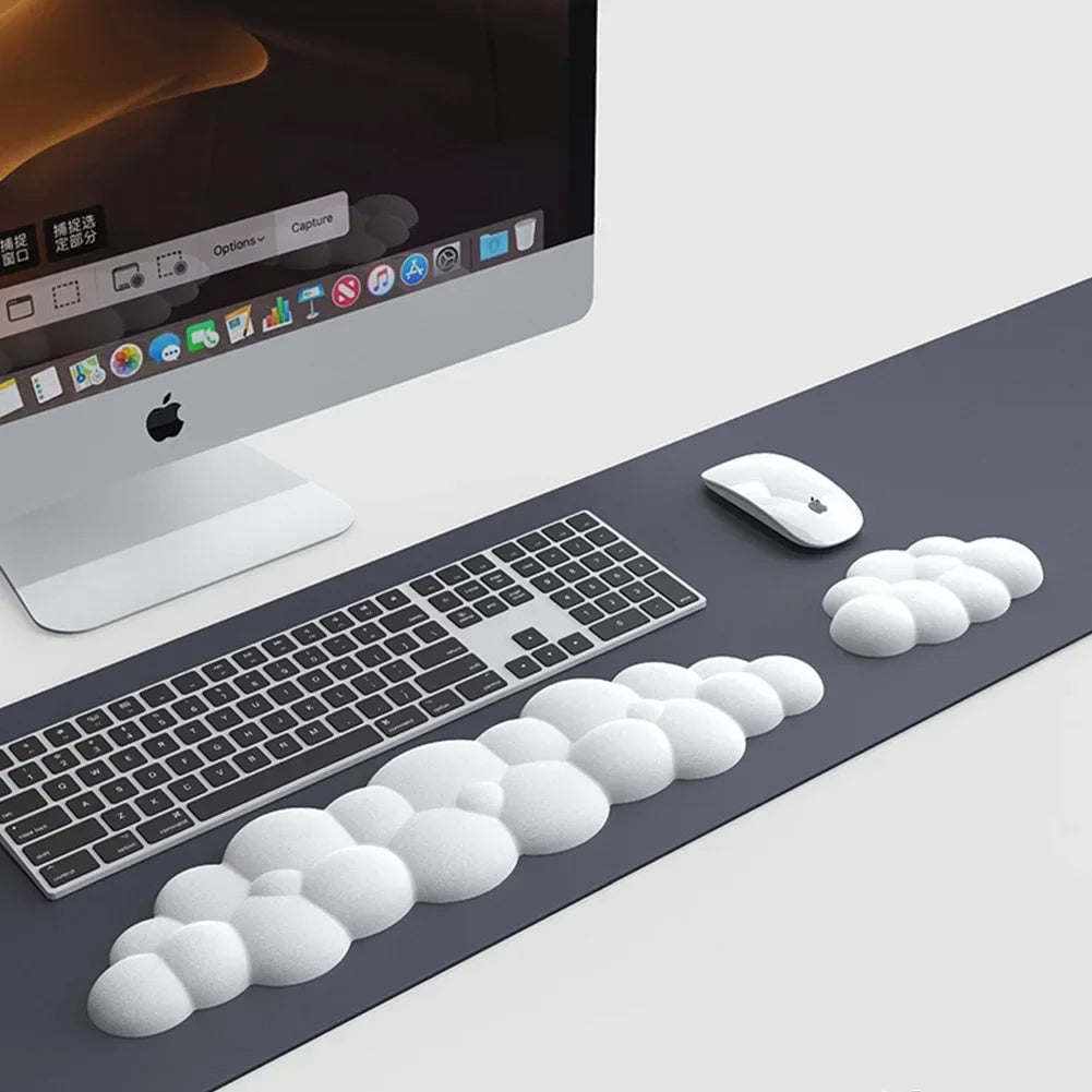 Cloud Shape Wrist Rest Pad Anti-Slip Desk Mat Memory Foam Palm Rest Ergonomic Mouse Pad Typing Wrist Rest Office Accessories