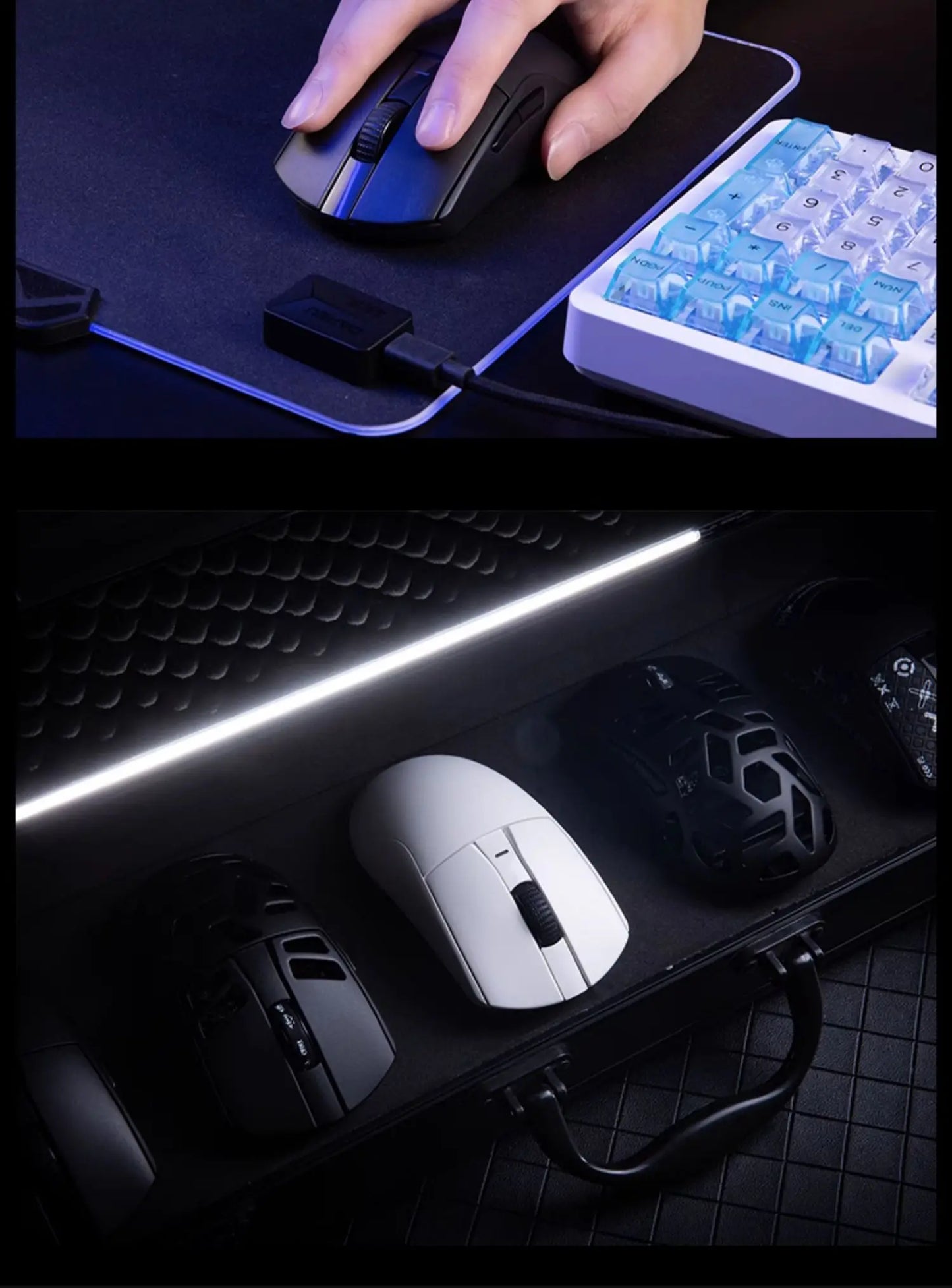 Dareu A950 PRO Mouse 4k PAW3395 Wireless Bluetooth portable Tri-Mode RGB Gaming Mouse For Computer Keyboard Pc Office Mice Gif